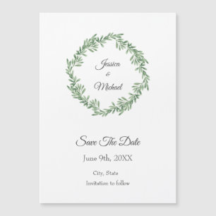 Convite Watercolor Rosemary Wreath Salvar Data