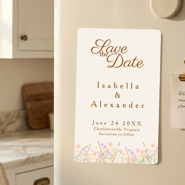 Convite Watercolor Wildflower botanical pastel bottom flow (Criador carregado)