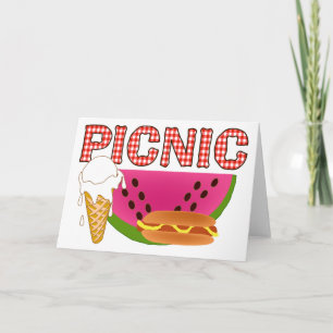 Convite Watermelon Picnic BBQ Invite