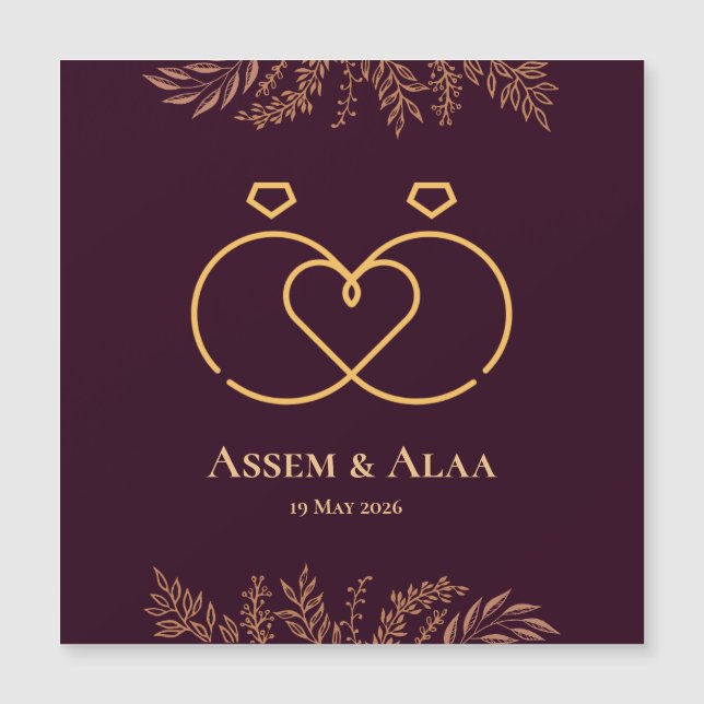 Convite wedding card (Frente)