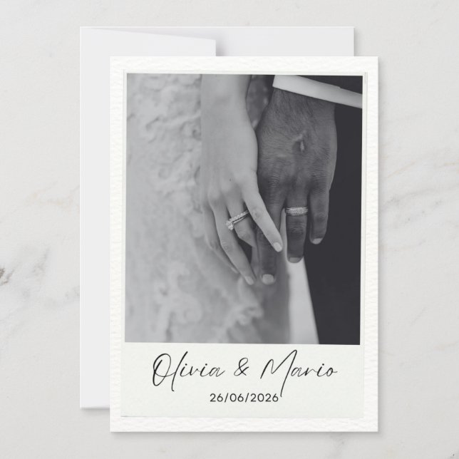 Convite wedding card (Frente)