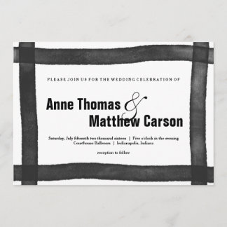 Convite Wedding da beira de escova | da aguarela