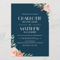 Convite Wedding de florescência de Botanicals |
