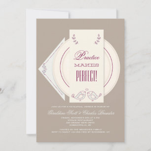 Convite Wedding do jantar de ensaio da mesa