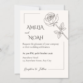 Convite Wedding Invitation | Elegant Typographic Design