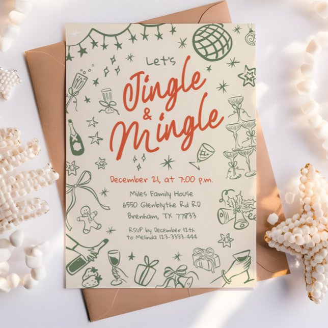 Convite Whimsical Jingle e Mingle, Feriado (Criador carregado)