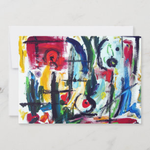 Convite Whimsy de cor abstrato