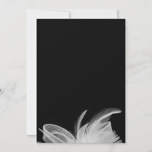 Convite White Feathers 5x7 (Frente)