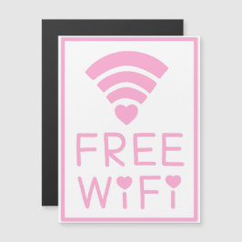 Convite "WIFI LIVRE" a rosa