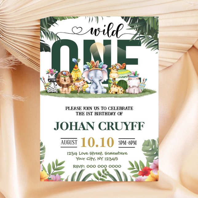 Convite Wild One Birthday (Criador carregado)