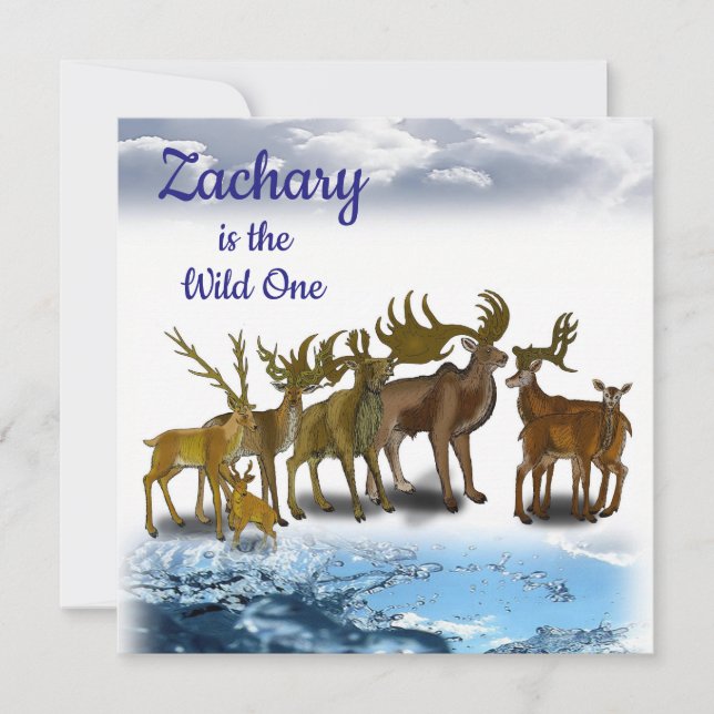 Convite Wild One First Birthday Card (Frente)