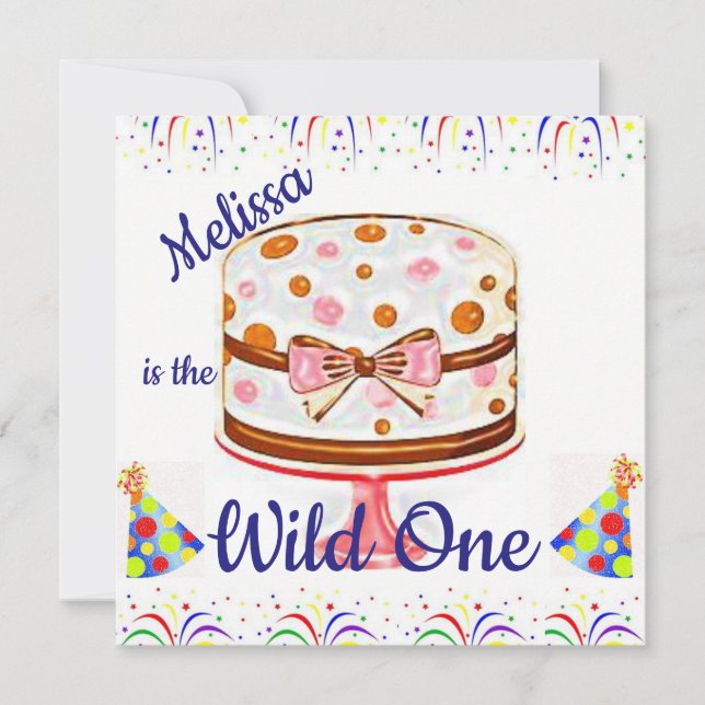 Convite Wild One First Birthday Card (Frente)