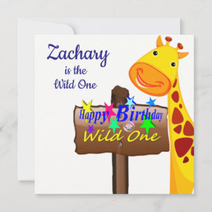 Convite Wild One First Birthday Card