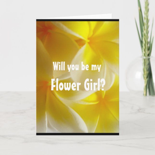 Convite Will you be my Flower Girl? yellow (Frente)