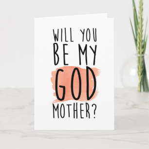 Convite will you be my godmother card
