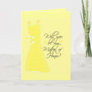 Convite "Will you be my Matron of Honor?"
