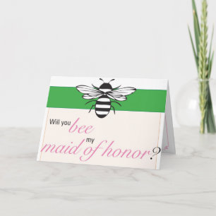Convite Will you bee my maid of honor?