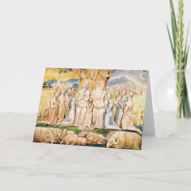Convite William Blake Card/ Convite: Emprego e Sua Família (Frente)