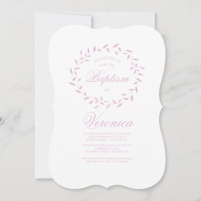 Convite Wispy Wreath (Frente)