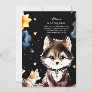 Convite Wolf Birthday