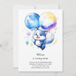 Convite Wolf Birthday