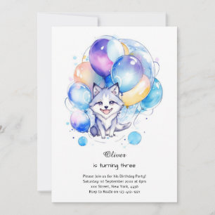 Convite Wolf Birthday