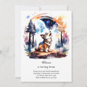 Convite Wolf Birthday
