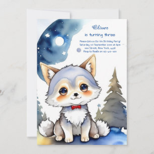 Convite Wolf Birthday