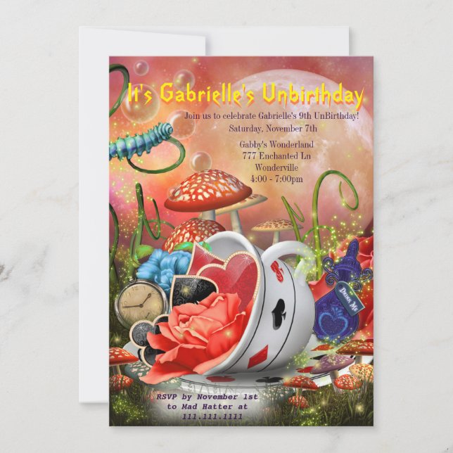 Convite Wonderland, Partido Wonderland (Frente)