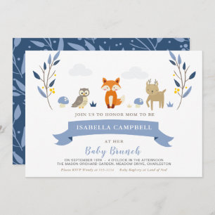 Convite Woodland Baby Brunch