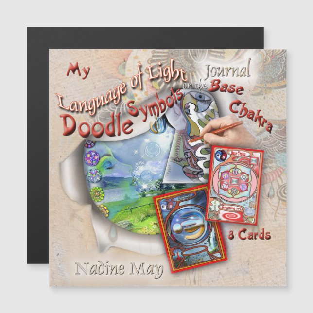 Convite Workshops de revistas de doodle (Frente/Verso)