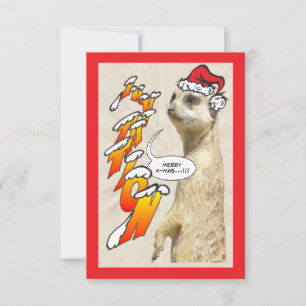 Convite X-Mas Para O Meerkat De Fúria De Natal