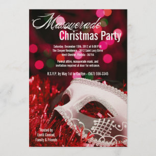 Convite XMAS de Natal Vermelho 5x7