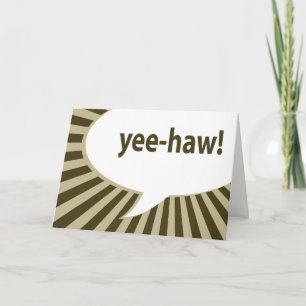 Convite "Yee-Hw"! : bolha de fala em banda desenhada