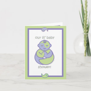 Convite Yoga Speak Baby : Lil' Baby Shower! Note Card