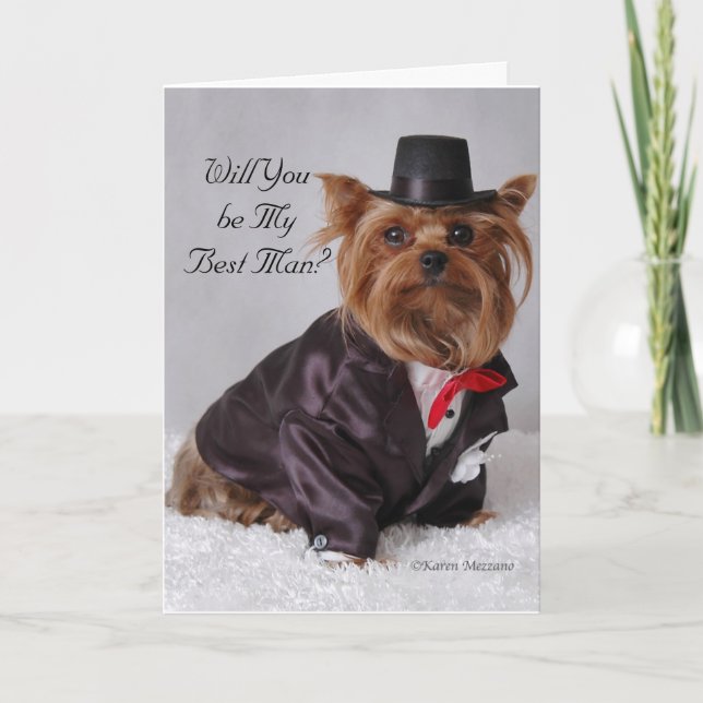 Convite Yorkie, será o meu melhor homem? (Frente)