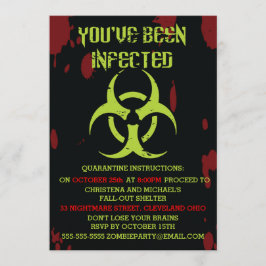 Convite Zombie Infectado para Halloween