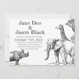 Convite Zoo Wedding