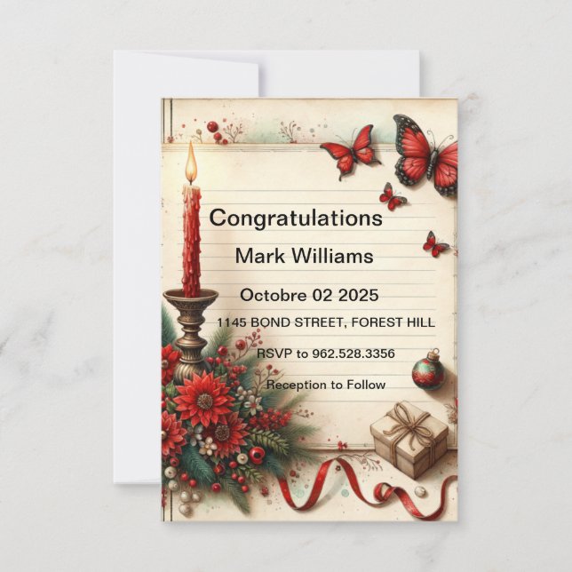 ConviteElegante Design de Convite Floral (Frente)