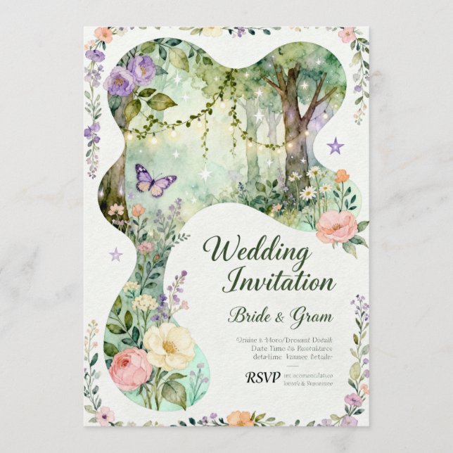 ConviteNature’s Romance – Convite de Casamento Bot (Frente)