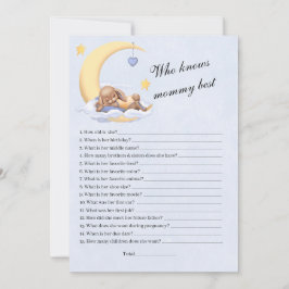 Convites С com um belo coelho de pelúcia adormecido.