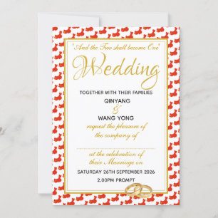 Convites 婚礼 feito sob encomenda do casamento da escritu