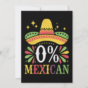 Convites 0% Mexicano Zero% Porcentagem Engraçada Cinco De M
