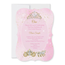 1º aniversário Cinderella Carruagem Rosa Foto