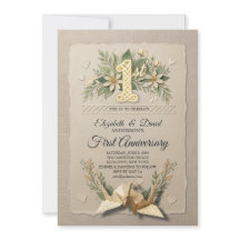 1º Aniversário de Casamento em Papel Corte de Grou