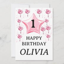 1º aniversário menina feliz aniversário balões ros