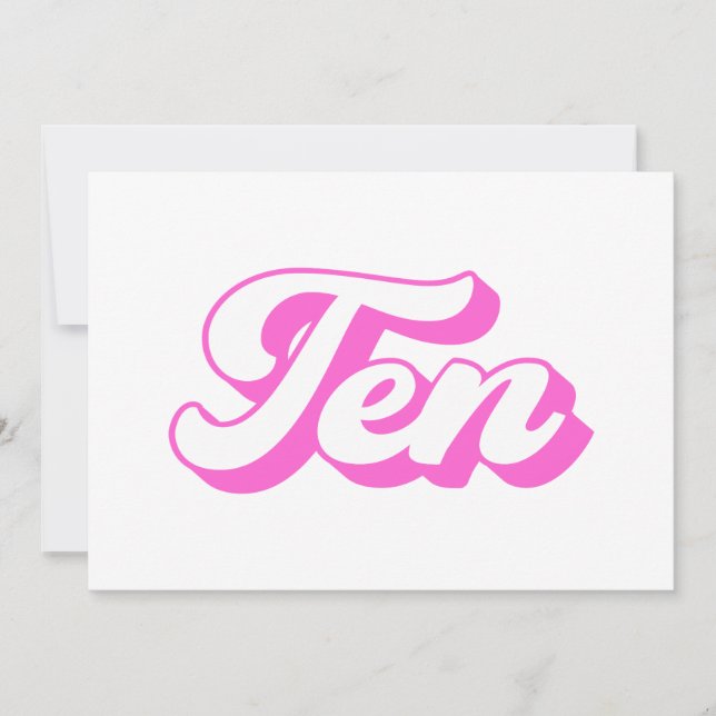 Convites 10ª Rapariga Retro de Aniversário (Frente)