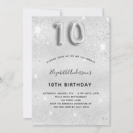 Convites 10º aniversário da relva de prata