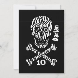 Convites 10º aniversário ou qualquer ano Caveira e Crossbon