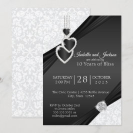 Convites 10º Design de Aniversário Onyx